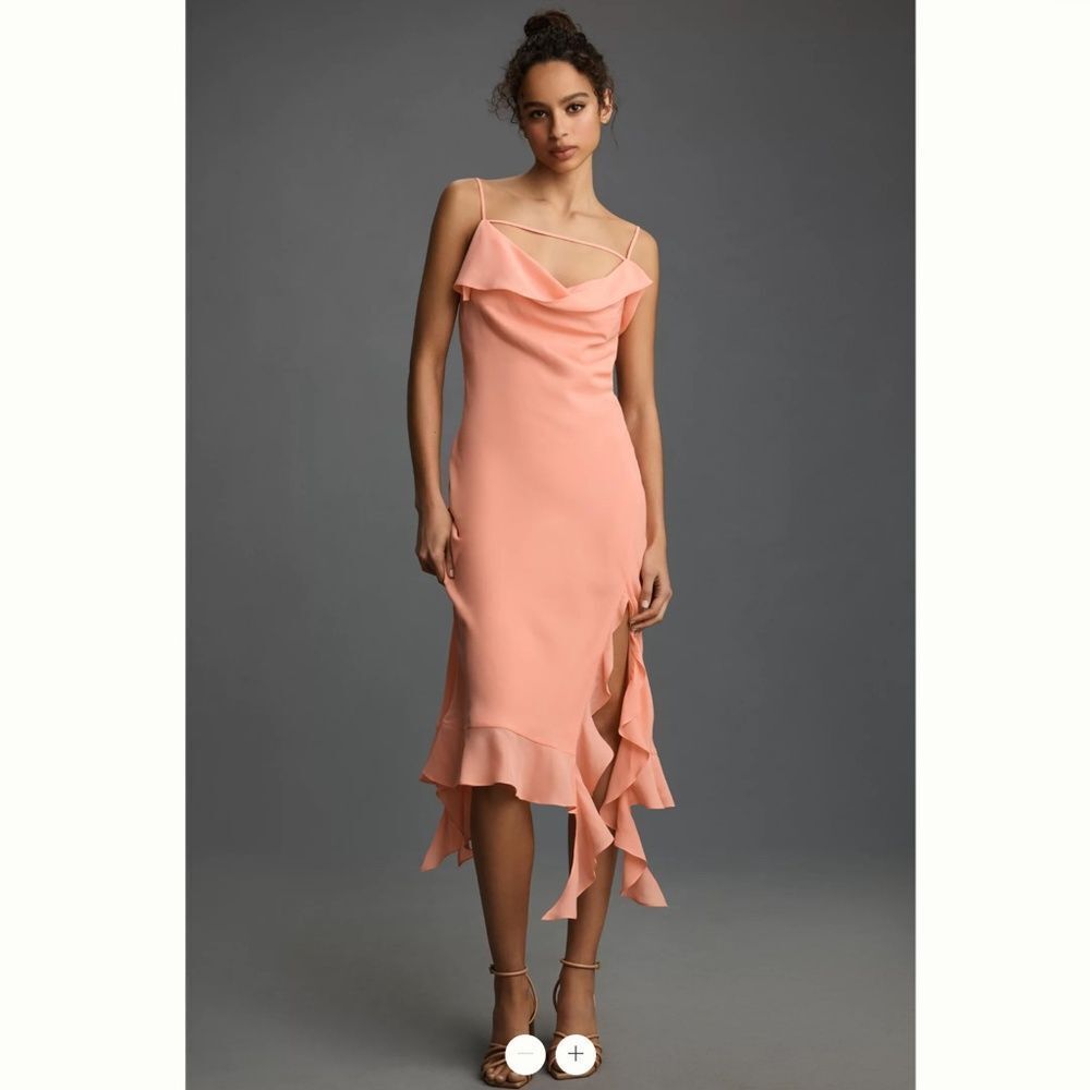 Anthropologie Mare Mare Sleeveless Draped Asymmetrical Midi Dress